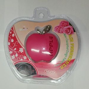 Pink APPLE reuseable car freshners (rose)